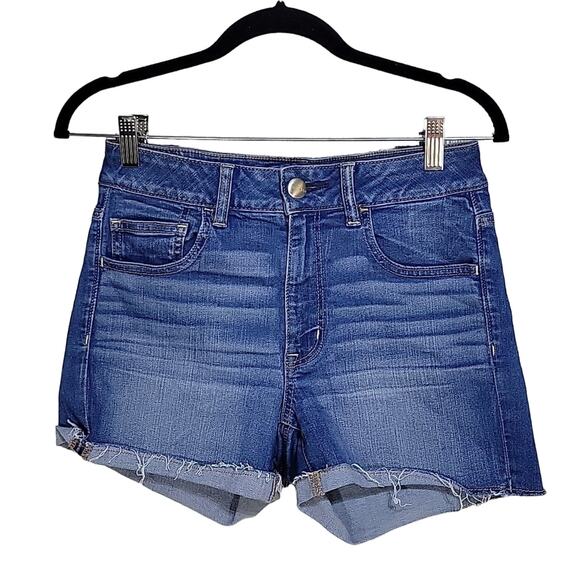 American Eagle Super Stretch Hi-Rise Shortie Jean Shorts, Women's Size: 6 - Picture 1 of 11